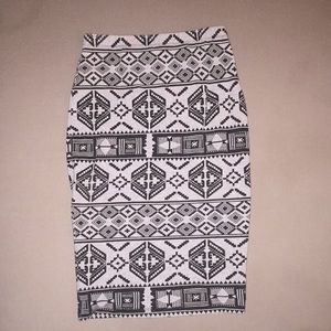 Aztec themed midi skirt!